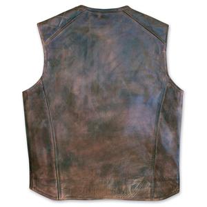 Gilet de moto en cuir véritable de qualité supérieure pour homme, gilet durable avec look motard classique, coupe confortable et caractéristique imperméable - Product Image 4