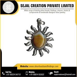 Pendentif en cristal de pierre précieuse en argent sterling d'approvisionnement en vrac de marque privée de qualité supérieure avec un design unique - Product Image 3