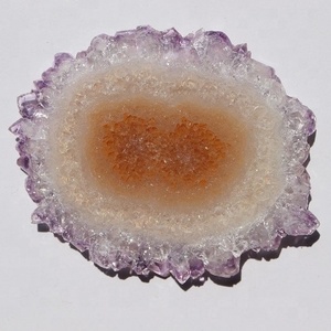 Rodajas de Estalactitas de Amatista Natural de Calidad AAAAA, Piedras Preciosas Minerales Multicolores para Joyería, Creaciones Rida, Color 100% Natural - Product Image 1