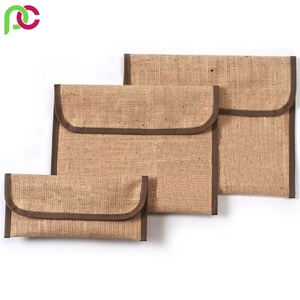 ถุงปอกระเจาเก็บอาหารกลางวันแบบมีสายยาวออกแบบโลโก้ได้ตามต้องการเป็นมิตรต่อสิ่งแวดล้อม - Product Image 3