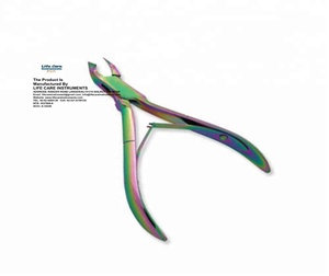 กรรไกรตัดหนังแบบมืออาชีพทำจากสเตนเลสสตีลสปริงคู่พร้อมใช้งานหลากสีขนาดขากรรไกรแตกต่างกันสำหรับการใช้เล็บมือ - Product Image 1