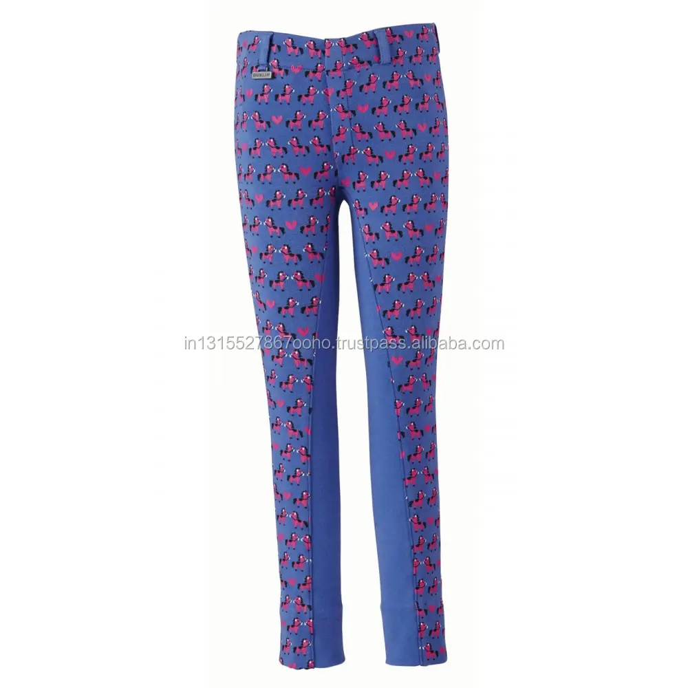 Kids Printed Horse Riding Knee Patch Breeches
