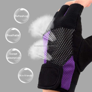 Guantes Antideslizantes sin Dedos para Levantamiento de Pesas con Materiales de Cuero/Cuero Sintético/Amaara para Uso Unisex en Gimnasio y Ciclismo - Product Image 4