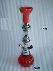 Cachimba de cristal en forma de calabaza, pieza de Metal y cerámica, Color Rojo - Product Image 6