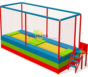 Commercial Two-Bed <b>Trampoline</b> Made of Durable PVC Material - Product Image 2