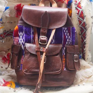 High Quality Moroccan Leather & <b>Brown</b> <b>Backpack</b> Shoulder Bag /handmade Leather - Product Image 1