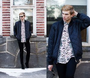 Chaqueta Bomber de Lona Personalizable para Hombre con Cierre de Cremallera para Invierno |   100% Poliéster de Secado Rápido - Product Image 4