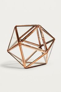Wholesale SANGHAVI Traditional Design Brass Antique Gold Rectangle Shape Terrarium Tabletop <b>Glass</b> Crystal <b>Vase</b> Customizable Size - Product Image 2
