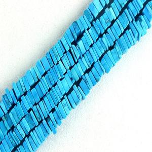 16 \ "Long AAA Grade Strand Naturel Bleu Turquoise Gemme Lisse Forme Carrée Heishi Perles pour la Fabrication de Bijoux en Gros - Product Image 6