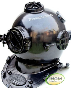 Casco de conducción náutico antiguo hecho a mano - Product Image 2