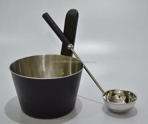 ถังซาวน่าอบไอน้ำแบบเปียกด้ามจับทำจากไม้สำหรับห้องซาวน่า - Product Image 6