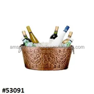 Party Wareรูปไข่เหล็กนูนถังน้ำแข็ง & Wine Cooler