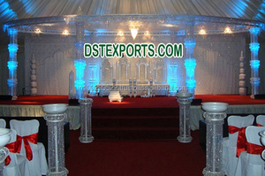 Exclusive Fiber Crystal <b>Wedding</b> Mandap Crystal Decorated Mandap Manufacturer Fiber Crystals Hanging Mandap for Sale CALIFORNIA - Product Image 5