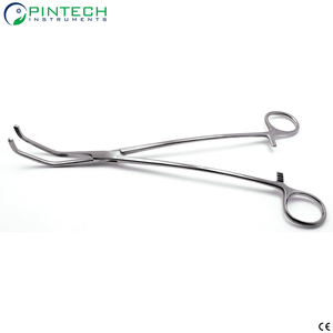 เครื่องมือผ่าตัดแบบสเปคูลัม ยี่ห้อ Satinsky ขนาด 10.5 นิ้ว ทำจากสแตนเลสเกรด I สำหรับหนีบหลอดเลือดดำ แบบใช้มือ  รับทำตราสินค้าตามสั่ง - Product Image 1