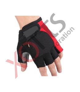 Guantes de impacto de cuero transpirables de medio dedo corto para deportes al aire libre para motociclismo y ciclismo - Product Image 1