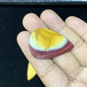 IGI certificado suelto amarillo Mookaite jaspe cabujón piedras preciosas naturales para la fabricación de joyas en tamaños 9mm 14mm 20mm - Product Image 2