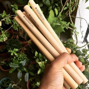 Eco-Friendly <b>Bamboo</b> Drinking <b>Straws</b> 200mm Biodegradable Reusable Party <b>Straws</b> Minimalist Style 8mm Inner Diameter - Product Image 5