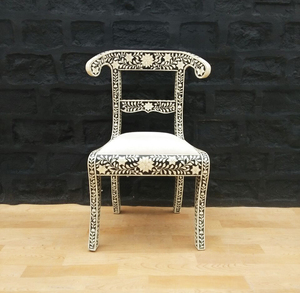 Muebles para el hogar Silla con incrustaciones de hueso para uso en la sala de estar - Product Image 1