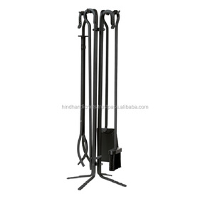 4 Piece Metal Fire <b>Tool</b> <b>Set</b> with Stand - Product Image 4