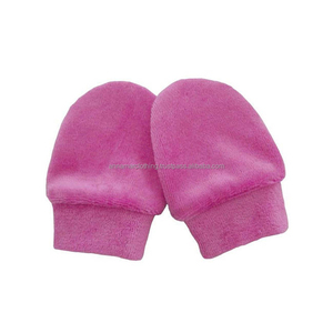 Mitaines écologiques 100% en coton biologique pour nouveau-né mitaines unies à prix abordable en provenance d'Inde - Product Image 1