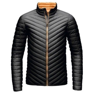 Shemax-Chaqueta informal acolchada para hombre, chaqueta masculina de alta calidad, color negro y naranja - Product Image 1