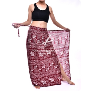 กางเกงซารองพิมพ์ลายช้าง กางเกงพัน กางเกงชายหาด - Product Image 2