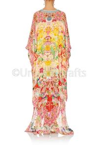 ผ้าโพลีเอสเตอร์นุ่มสามารถเก็บในช่วงฤดูร้อนที่มีการพิมพ์ดิจิตอลยาว Kaftan - Product Image 6