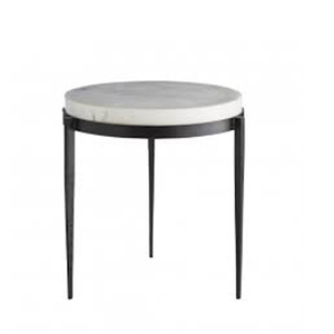 Base para Pastel de Mármol Blanco y Metal Negro con Superficie de Mármol para Bodas - Product Image 1