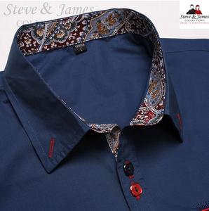 Camisas Formales de Manga Larga con Nuevo Diseño, 100% Algodón Twill Antiarrugas, Hechas a Medida para Hombre de Steve & James - Product Image 4