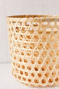 ตะกร้าเก็บไม้ไผ่สานด้วยมือทรงกลม - Product Image 3