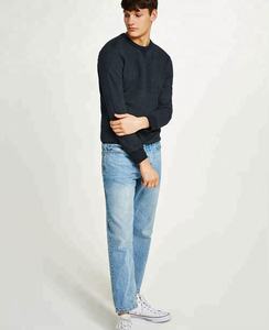 Sudadera de calle de cuello redondo personalizada al por mayor barata, sudadera transpirable de algodón azul marino hecha a medida AA 648 - Product Image 5