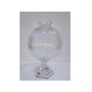 Jarrón de cristal redondo antiguo de diseño único, de lujo, moderno y elegante, de primera calidad, muy vendido, para decoración del hogar y sala de estar. - Product Image 1
