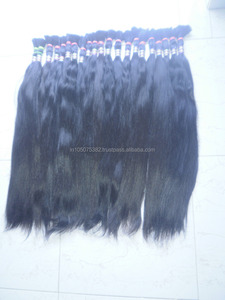 Extensión de cabello Remy indio sin procesar, cabello liso a granel para trenzas, cabello humano de alta calidad - Product Image 3