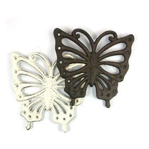 Cast Aluminium Butterfly <b>Trivet</b> White Wash - Product Image 1