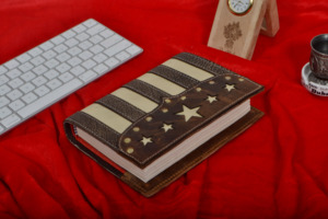 วารสารหนังแท้ลายนูนพร้อมสมุดร่างและสมุดร่างแบบไม่มีเส้นทำจากผ้าฝ้ายทำมือ - Product Image 5