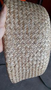 Panier de rangement pliable en bambou et jonc de mer Pot à linge pliable pour plantes Bac de rangement en paille tissée - Product Image 3