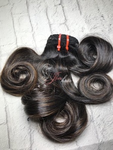 Máquina de extensión de cabello humano alineada con cutícula virgen 100%, paquetes ondulados Funmi de la fábrica de cabello de Vietnam - Product Image 5