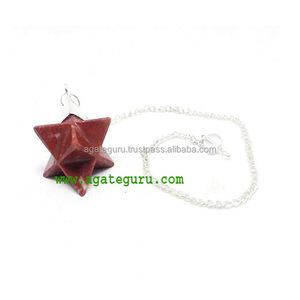 Red Jasper Merkaba estrella Péndulo Universal Drowsing Products - Product Image 1