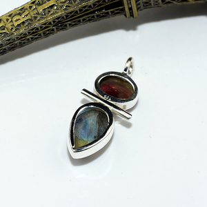 Ravissant pendentifs en forme de poire et de grenat en argent Sterling 925, bijoux en argent Sterling 925 - Product Image 5