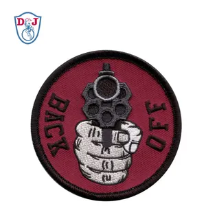 Embroidery Patch Iron On Iron On Custom Embroidered Patches 3D Puff Embroidery Badge Twill Arm Patch For Garment