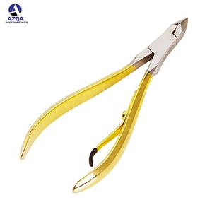 Coupe-ongles robuste plaqué or avec manche simple pour les ongles incarnés et le nail art, coupe-ongles de haute qualité - Product Image 5