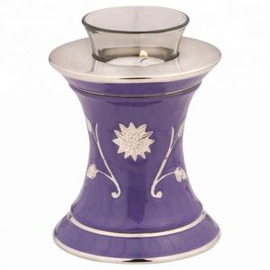Aluminium Metal New Arrival Designer Shape Hand Colored Cremation Funeral Urn for Ash - Product Image 1