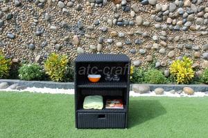 Gabinete de almacenamiento de mimbre de ratán PE de lujo de gama alta Diseño moderno para interiores y exteriores para dormitorio Sala de estar y hogar - Product Image 4