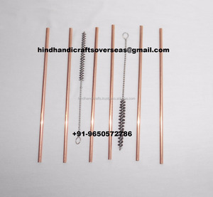 100% Food Safe Copper Drinking <b>Straws</b>, Copper Drinking Pipe - Product Image 6