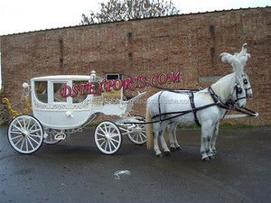 Carruaje de boda con cubierta de vidrio, carro de boda de caballo real, fabricante indio, Buggy de caballo para la venta - Product Image 2