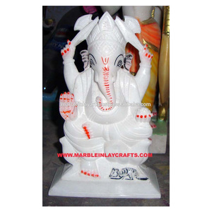 White Antique Ganesh Statue - Product Image 1