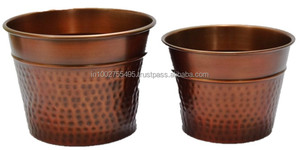 Kit de macetas de pared con patrón cuadrado de diseño clásico, macetas de plantas verdes artificiales galvanizadas grandes y pequeñas para jardín doméstico - Product Image 5