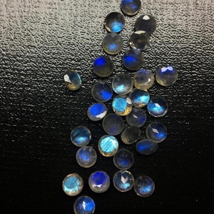 Sẵn sàng để mua chất lượng tốt nhất bán số lượng lớn tự nhiên mặt tròn rực rỡ cắt 6mm Màu Xanh <span class=keywords><strong>Flash</strong></span> Labradorite lỏng đá quý - Product Image 2