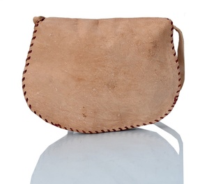 100% cuero genuino hecho a mano bordado Crossbody Sling bolsos de hombro para niñas bordado indio Color marrón bolsos con solapa de sillín - Product Image 4