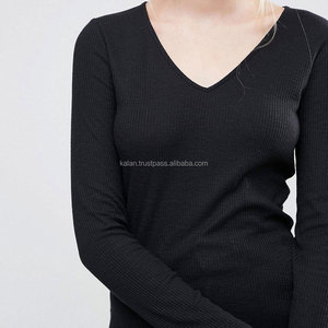 Black Cotton O-Neck <b>Half</b> Sleeve Casual T-<b>Shirt</b> for Women KITW9 Sleepwear with Feather <b>Button</b> Embroidery Decor Plus Size - Product Image 3